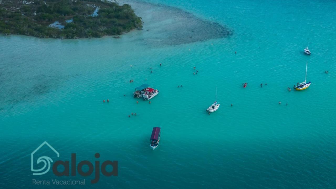 Villa Xtohil With Private Access To The Magic 7 Colors Lagoon باكالار المظهر الخارجي الصورة