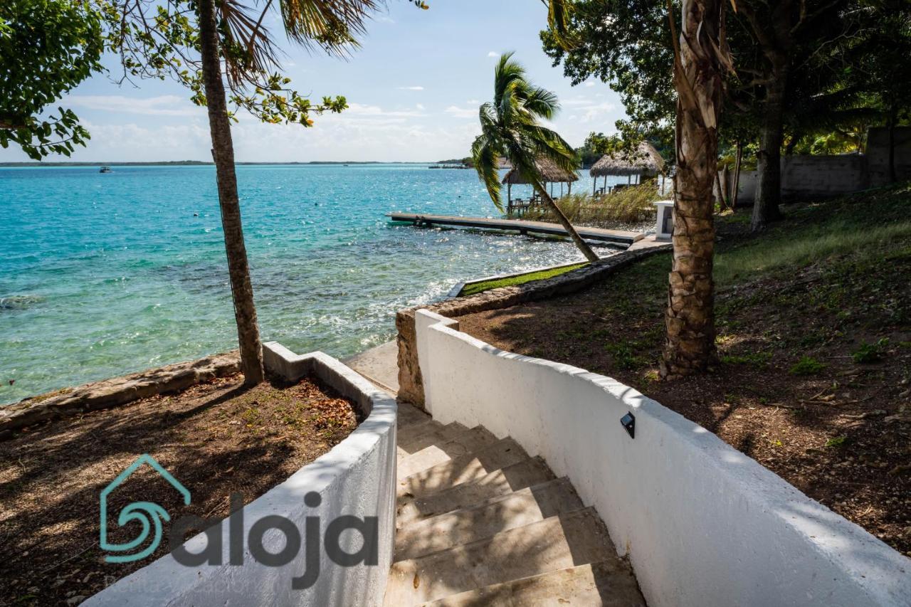 Villa Xtohil With Private Access To The Magic 7 Colors Lagoon باكالار المظهر الخارجي الصورة