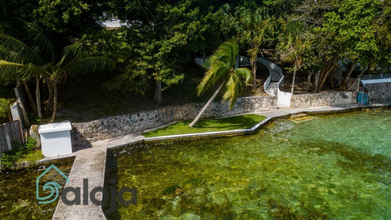 Villa Xtohil With Private Access To The Magic 7 Colors Lagoon باكالار المظهر الخارجي الصورة